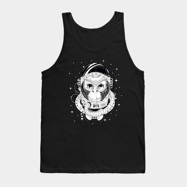 Manga Style Astronaut monkey in space suit Tank Top by GothicDesigns